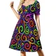 thumbnail image 2 of Vestido sin mangas con remolinos abstractos de colores y arte hippie para mujer, vestidos de mujer para ocasiones especiales., 2 of 7
