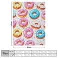 thumbnail image 4 of Autua Donuts Fleece Throw Blanket - Pink, Blue Mint Glaze, Fuzzy Plush for Women - Bed, Couch, Office  50x60in, 4 of 6