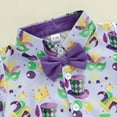 thumbnail image 6 of XAOFW Kids Outfits Carnival Boys Gentleman Dress Cartoon Prints Formal Childrens Celebrations Short Sleeve Turndown Collar Funny Stylish Holiday Vacation Clothes Sets, 6 of 9