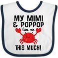 thumbnail image 3 of Inktastic Mimi and PopPop Love Me Boys or Girls Baby Bib, 3 of 4