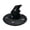 Purple, variant on Pleated Butterfly Witch Hat Ruched Wizard Cap Decorative Halloween Costume Accessory for Women Black Purple