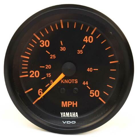 Yamaha Boat Speedometer Gauge VDO-SPEED-50-00 | Knots 3 3/8 Inch Black