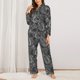 thumbnail image 2 of Balery Snake Conjunto de Pijama con Estampado para Mujer, Conjunto de Dos Piezas con Manga Larga, Ropa de Dormir Suave con Bolsillos, Pijamas Cómodos-Medium, 2 of 7