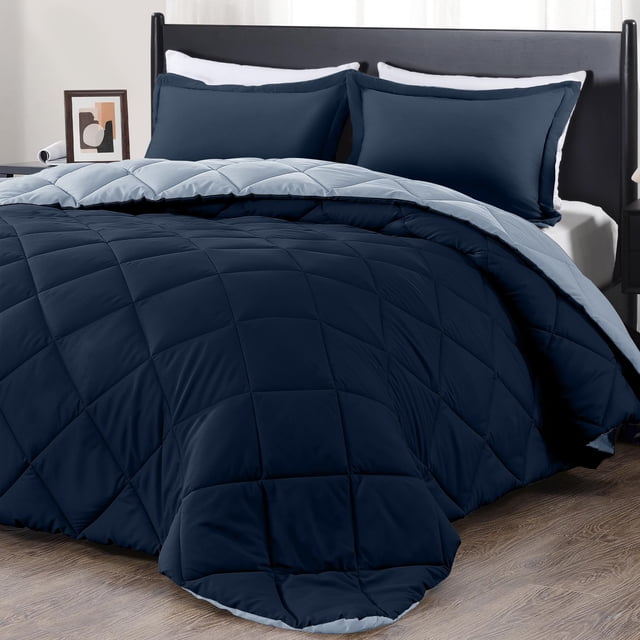 Set de edredón downluxe California King Blue and Sapphire