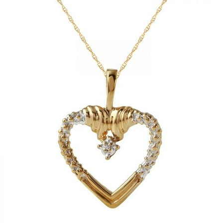 Foreli 0.005CTW Diamond 10k Yellow Gold Necklace