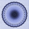thumbnail image 1 of Ahgly Company Machine Washable Indoor Square Transitional Heavenly Blue Area Rugs, 4' Square, 1 of 7