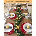 thumbnail image 4 of 13 Inch Round Placemats Set of 4, Red Snowman Christmas Non Slip Heat Insulation PP Table Mats, Xmas Tree Snowflake Gifts Washable Place Mats for Kitchen Dining Party Table Decor, 4 of 7