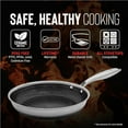 thumbnail image 3 of Hell's Kitchen PFAS-FREE Ceramic Hybrid 9.5" Fry Pan, Nonstick, Scratch-Resistant, Ergonomic Handle, Dishwasher Safe, Multi-Cooktop, and Oven-Safe, 3 of 4
