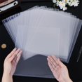 thumbnail image 3 of Paquete de 30 fundas de plástico transparente para papel de 9" x 11.5", protectores rígidos de impresión en polvo y agua., 3 of 5
