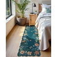 thumbnail image 3 of Moynesa 2'5''x8' Floral Runners for Hallways, 2.5x8ft Kitchen Runner Rug Ultra-Thin Soft Rug, Non-Slip Washable Rug Runner Stain Resistant Boho Rug Low-Pile Carpet Runner for Bathroom Bedroom,Blue, 3 of 7