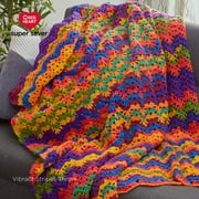Red Heart Super Saver Jumbo #4 Medium Acrylic Yarn, Neon Stripe 10oz/283g, 482 Yards