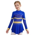 thumbnail image 1 of iiniim Enfants Filles Paillettes Uniforme de Cheerleading Tenue de Cheerleader Robe de Danse Scintillante Justaucorps Performance Tenue de Danse Royal 14, 1 of 7