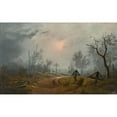 thumbnail image 2 of Carl Julius von Leypold 24x16 Gold Ornate Framed and Double Matted Museum Art Print Titled - Fog Over a Russian Cemetery (1832), 2 of 4