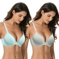 thumbnail image 3 of Curve Muse Women's Plus Size Full Coverage Padded Underwire Bra-2PK-LT BLUE,LT GRAY-38DD, 3 of 7