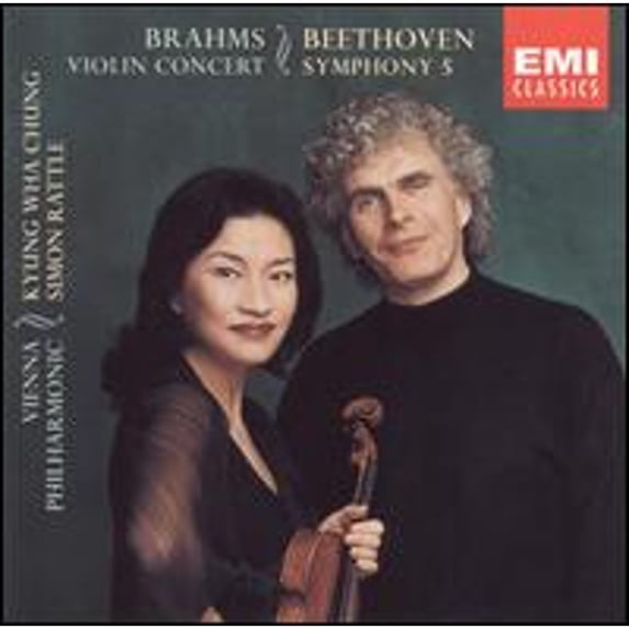 Pre-Owned Brahms: Violin Concert; Beethoven: Symphony No. 5 (CD 0724355716521) by Kyung-Wha Chung (violin), Wiener Philharmoniker, Simon Rattle (conductor)