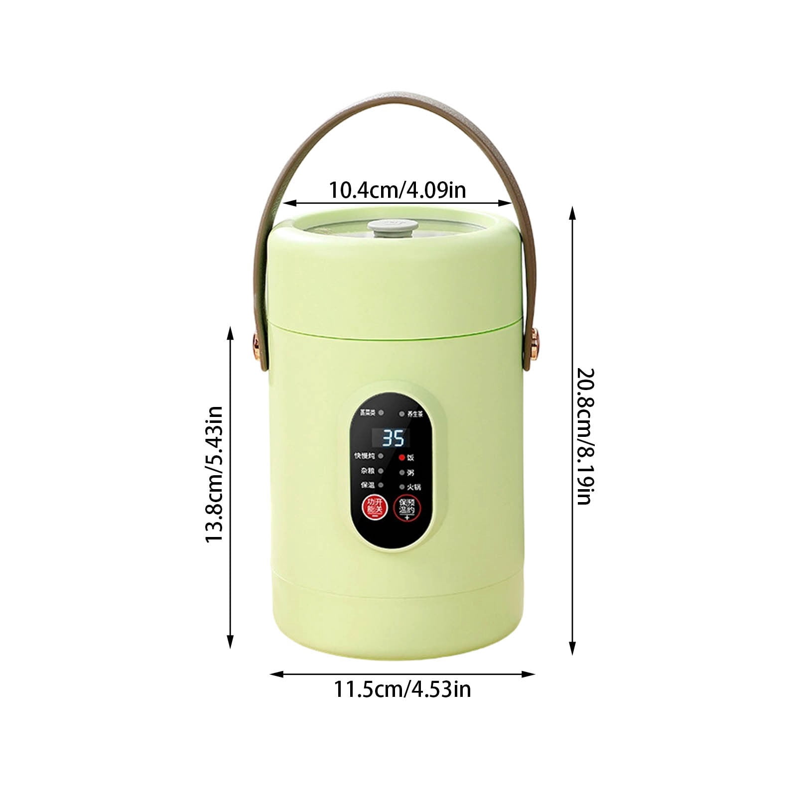 Portable Travel Electric Cooker 1.2L Multifunctional Multifunctional Mini Rice Cooker with Stainless Steel Pot & Steaming Rack Small Hot Pot & Soup Cooker for Dorms Office & Kitchen US Plug(B)