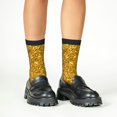 thumbnail image 4 of Fuzoiu Gold Glitter Print Kids Socks For Boys Girls,Grip Crew Socks with Non Slip,Lightweight Stretch Crew Socks,Toddlers Crew Boot Socks, 4 of 5