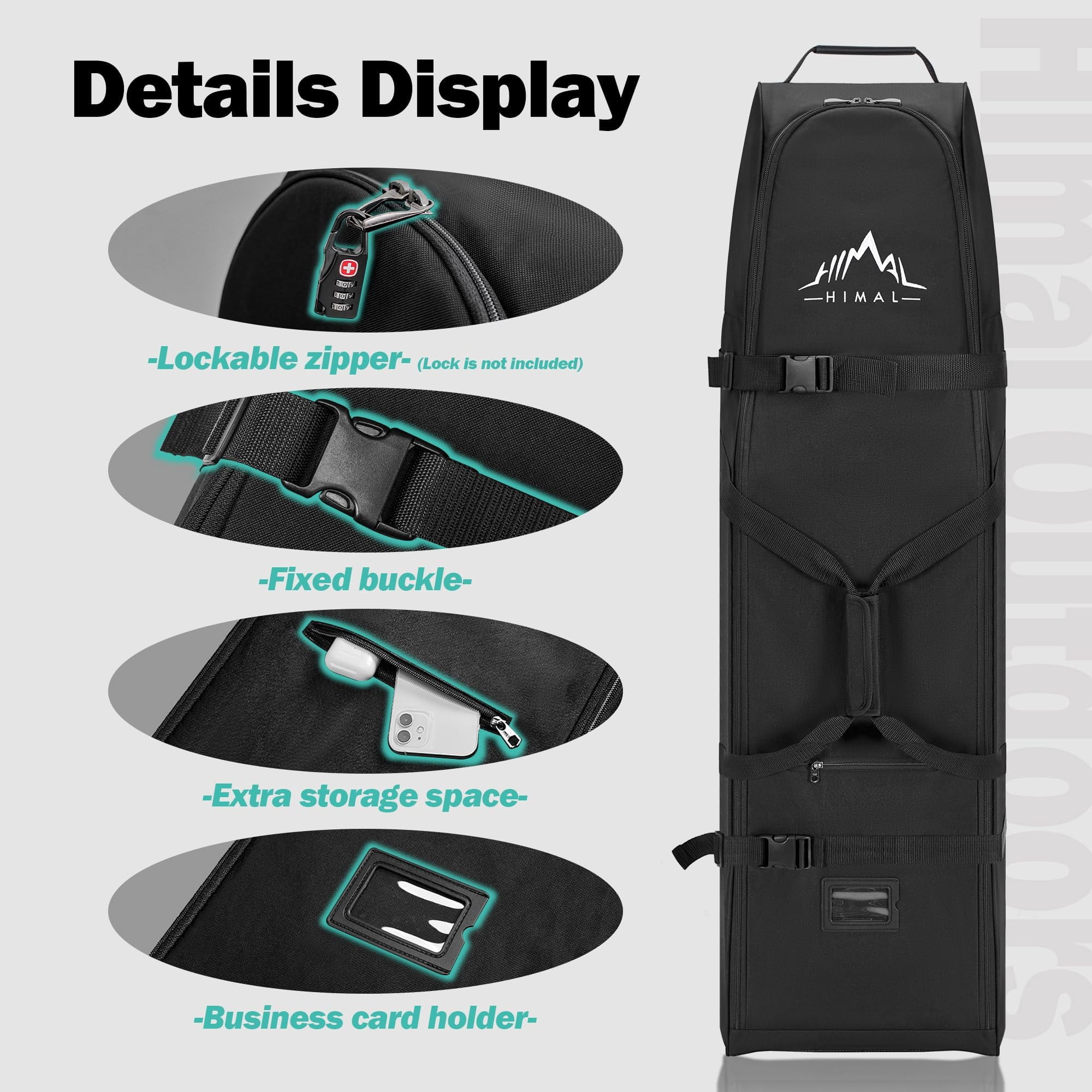 Soft-sided Golf Travel Bag With Wheels - Heavy Duty 600d Polyester Oxford Wear-resistant  Excellent Zipper Universal Size