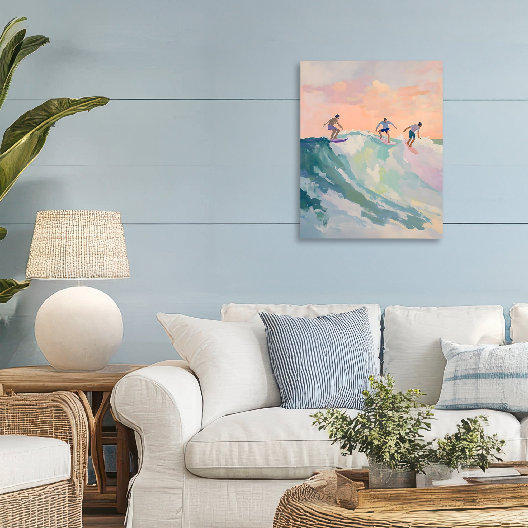 Stupell Industries Group of Surfers at Sunset Canvas Wall Art, design by The Prints Vibe