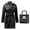 Black, variant on Sopiago Women's Trench Coat Double- Classic Lapel Overcoat Belted Slim Outerwear Coat with Hood Pink,One Size