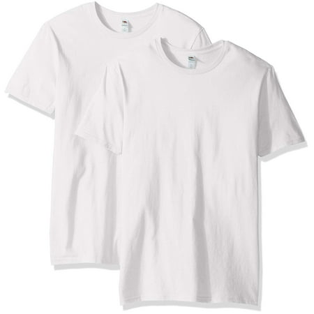 Fruit of the Loom Men's Crew T-Shirt 2 Pack, White, Small - Walmart.ca