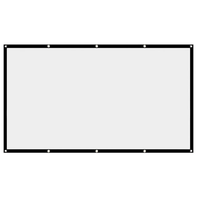 Pantalla de Proyector Pantalla de Cine 16:9 Pantalla de Proyector Portátil Plegable Lavable para Cine en Casa Película de 120 Pulgadas