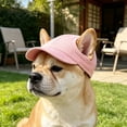 thumbnail image 4 of Dog Baseball Cap, Dog Sun Hat,Breathable Lightweight Design, Secure Adjustable Chin, Quick-Dry Fabric Reinforced Brim Small Medium Large Dogs Pink, 4 of 6