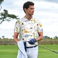 thumbnail image 3 of Fotbe Dinosaur Camiseta Polo de Golf para Hombre con Estampado – Camisa Deportiva Transpirable con Cuello Abotonado-XX-Large, 3 of 6