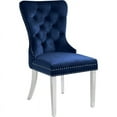 thumbnail image 4 of Meridian Furniture Carmen 19.5"H Velvet Dining Chair in Navy (Set of 2), 4 of 5