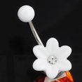 thumbnail image 3 of Joyería piercing del cuerpo del acero inoxidable de la barra del anillo del ombligo del vientre de la flor de moda, 3 of 8