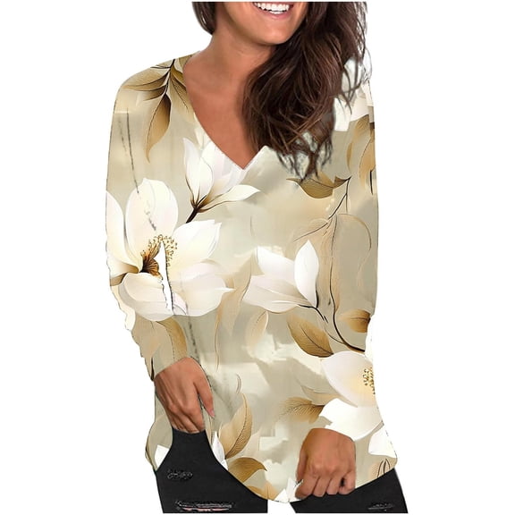 Cilsoka Womens Graphic Shirts Casual 3/4 Sleeve T Shirts for Women Summer Basic Tees for Women Oversized Womens Blouses Dressy Casual Long Sleeve My Orders past Orders