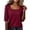 Wine, variant on Migroa Scoop Neck Elbow Length Half Sleeve Tops for Women 1/2 Sleeve T-Shirt Casual Summer Loose Basic Tees Summer Going Out Work Cute Shirts Trendy 2026 Black L