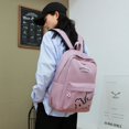 thumbnail image 4 of Mochila Mochila estampada para mochila de estudiante, mochila escolar con fiambrera (rosa), 4 of 5