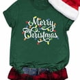 thumbnail image 3 of Gibobby Camisas de Navidad para mujer Navidad Moda Casual Impresión Manga Corta Cuello Redondo Suelta Camiseta Blusa Tops(Verde,CH), 3 of 5