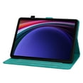 thumbnail image 3 of Case for Samsung Galaxy Tab S9/S8/S7, Flower Pattern PU Leather Multi-Angle Viewing Stand Shockproof Flip Case with Card Slot, Magnetic Clasp, Pencil Slot, for Galaxy Tab S9/S8/S7, Green, 3 of 11