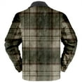 thumbnail image 4 of DDAPJ pyju Mens Sherpa Lined Sweatshirt Jackets 2023 Clearance,Plaid Graphic Button Down Shirt Jacket Lightweight Truck Jackets Thick Warm Winter Lapel Coat with Pockets, 4 of 7