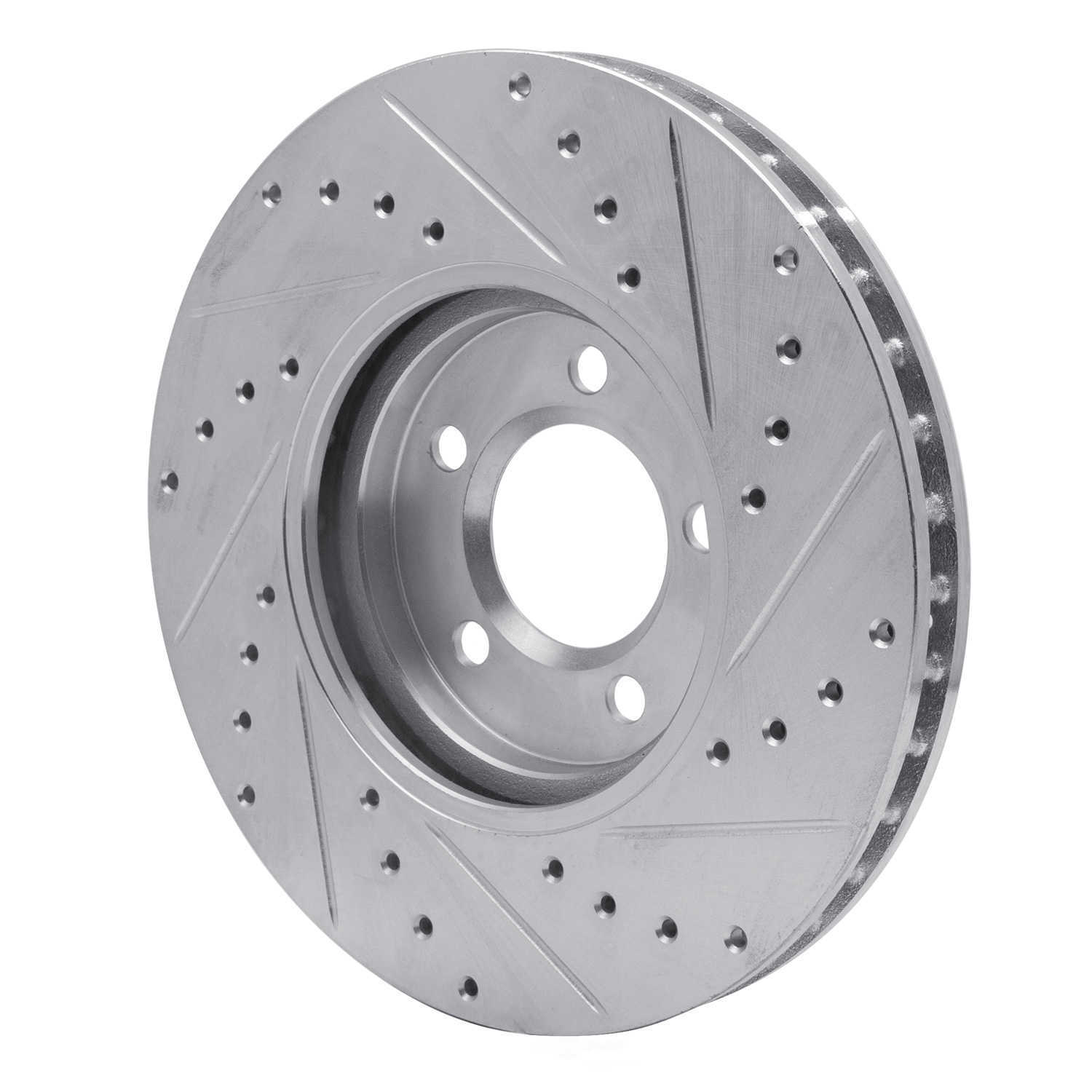 Dynamic Friction Company 631-54044L DFC Brake Rotor - Drilled And Slotted - Silver