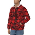 thumbnail image 3 of Honeii Red Skulls 3 Print Hoodies for Men, Pullover & Full Zip, Breathable Zip up Hoodie, Sweatshirt-3X-Large, 3 of 5