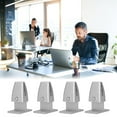thumbnail image 4 of Desktop Partition Shelf Clip, Silver Adjustable Aluminum Alloy Desk Screen Baffle Clamp T Type  For School For Office, 4 of 8
