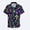 A-Black386, variant on Wxolcjlv Neon Mushroom Allover Print Button Down Shirt for Men Turn Down Collar Short Sleeve Psychedelic Beach Blouse