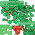 thumbnail image 7 of BUZIFU 100 PCS Triple Leaf Holly Berries Embellishments Mini Christmas Holly Berry Artificial Holly Berry Leaves for DIY Craft Christmas Arrangement Wreath Decorations Holiday Party Supplies (5cm), 7 of 7