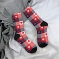 thumbnail image 5 of Rocae Heart Plaid for Adult Socks Casual Athletic Stretchy Loose Socks for Women Men Non-Slip Middle Tube Socks, 5 of 6