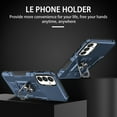 thumbnail image 3 of ELEHOLD Heavy Duty Case for Samsung Galaxy A34 5G Rugged Case, 360° Rotating Ring Holder Kickstand Support Magnetic Car Mount Full Body Shockproof Protective Case -Blue, 3 of 10