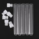 thumbnail image 2 of 100pcs Clear Plastic Test Tube With Cap 12x100mm U-shaped Bottom Long Transparent Test Tube Lab Supkuo Lu, 2 of 4