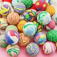 thumbnail image 1 of Colorful Bouncy Balls Portable Rubber High Bouncing Balls Party Favor For Kids Prizes Birthdays Gifts 10 large pattern balls Diameter 42mm, 1 of 5