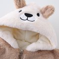 thumbnail image 5 of DJDLJWCJ Girls Winter Fleece Lined Jacket with Bear Ear Soft Comforty Full Zipper Warm Coat Brown Size 12M, 5 of 7