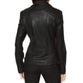 thumbnail image 2 of Luis Leather Womens Bambert Grey Lambskin Genuine Leather Jacket, Biker Jacket X-Small, 2 of 3