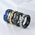 thumbnail image 4 of YIFSIY Black Gold Gear Spinner Ring Stress-Reducing Anti-anxiety Stainless Steel Rotates Ring for Men Size 9, 4 of 5