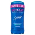 thumbnail image 3 of Secret Antiperspirant Deodorant, Outlast Clear Gel, Completely Clean, 2.6 oz, 2 Pack, 3 of 14