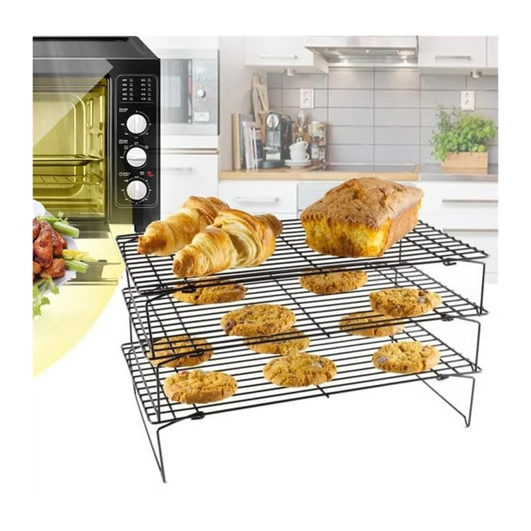 3-Tier Cooling Rack Kit 304 Stainless Steel Grid Rack Stacked Foldable Bakery  Cooling Racks for Oven Baking Kitchen - China 3-Tier Cooling Rack and Cooling  Rack Cookies price